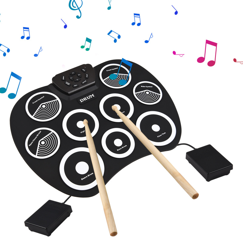 Djembe Hand Drum - Elektronisch drumstel Handgerolde drum 9-pad MIDI-interface