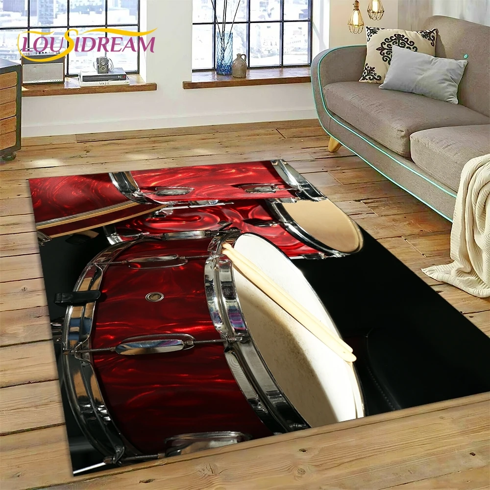 Musical Instruments Online - 3D Drumkit Drumstand Set Muziekinstrumenten Kleed