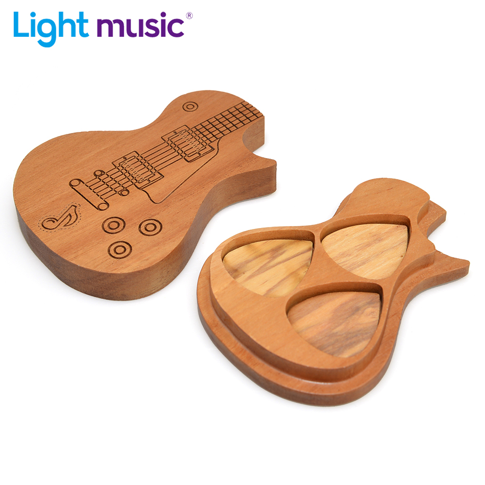Musical Instrument Cajon - Plectrums Houder Houten Plectrum Gitaar Case