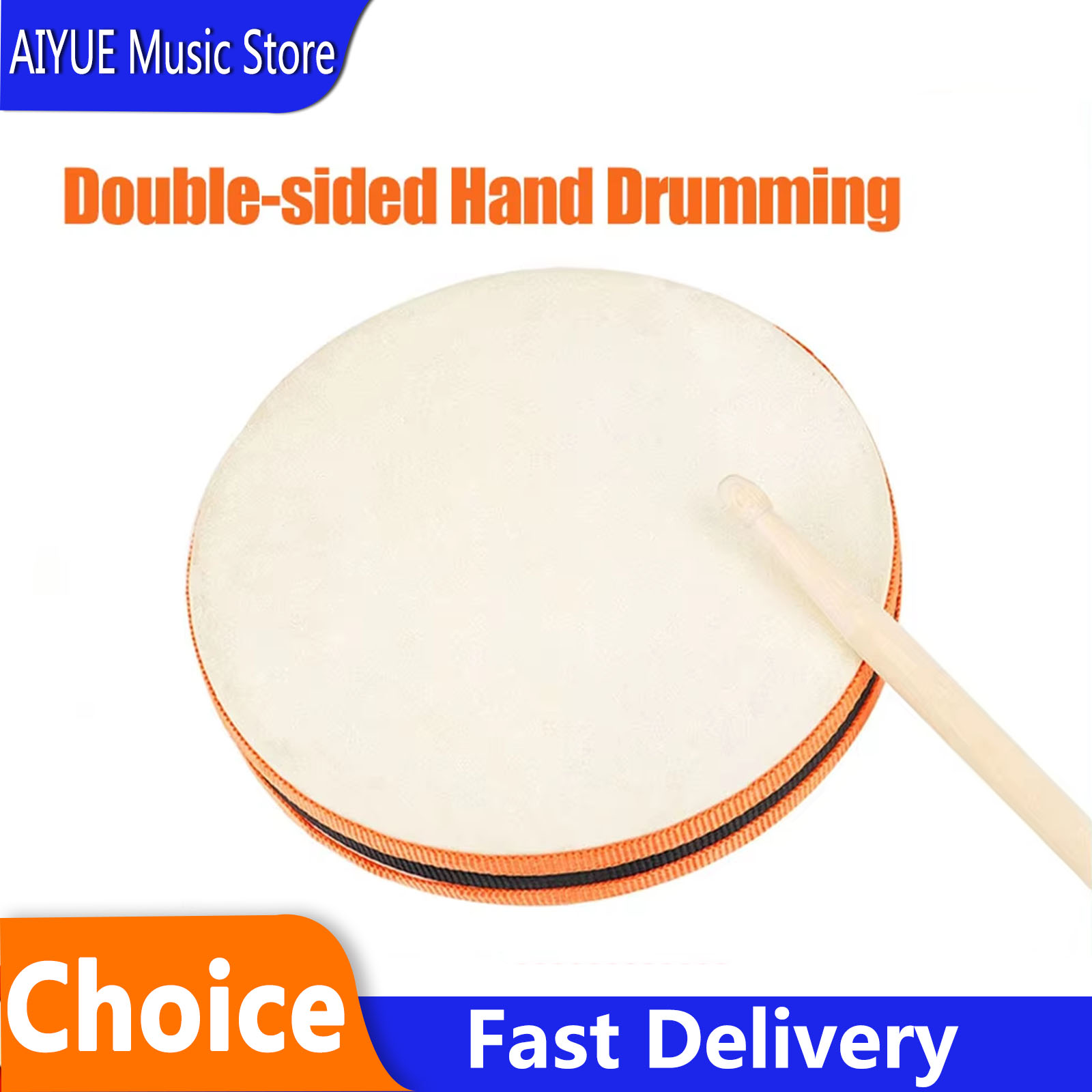 Djembe Hand Drum - Dubbelzijdig handtrommelen voor muziekliefhebbers Baby schapenvacht