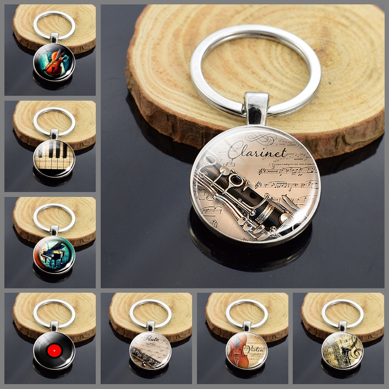 Musical Instrument All - Mode Mannen Vrouwen Muziek Instrument Sleutelhanger