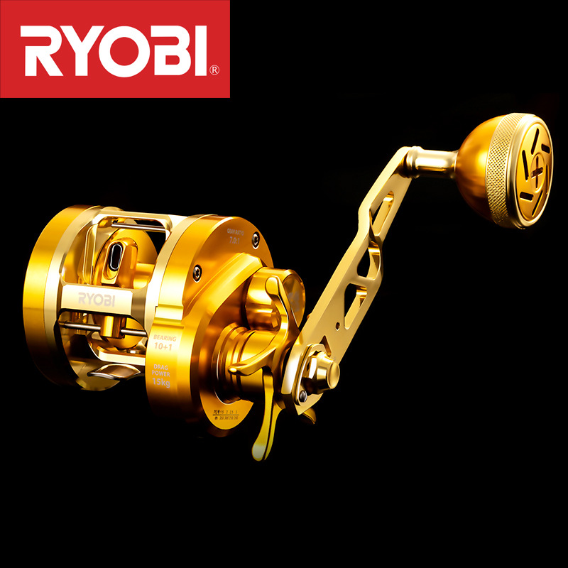 Djembe Hand Drum - JapanRYOBIRyobiVARIUSValius Gold Iron Plate Reel Volledig
