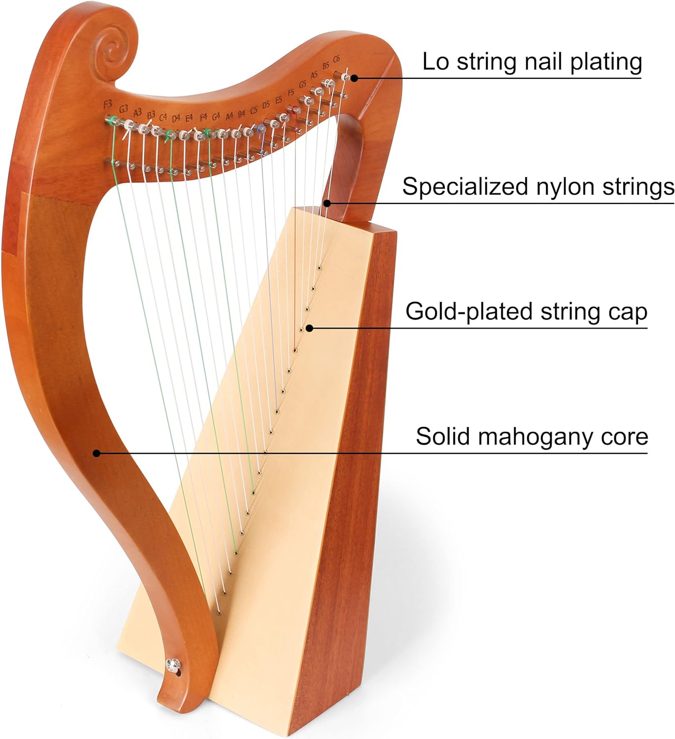 15 19-snarige mini-harp lierpi - Musical Instrument Lyre recensie en prijs